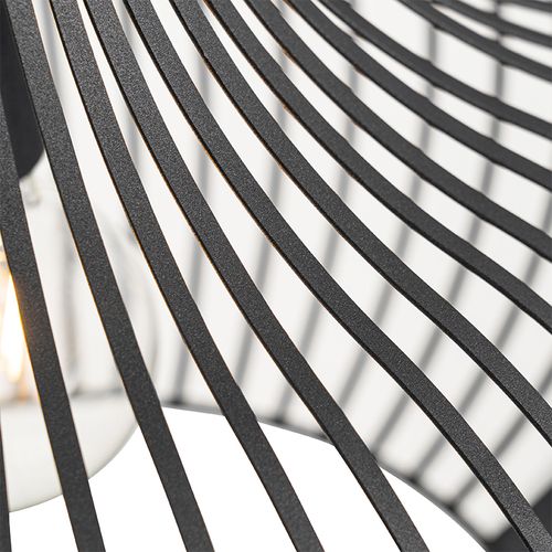 Suspension Moderne Noire 48 Cm - Sapphira