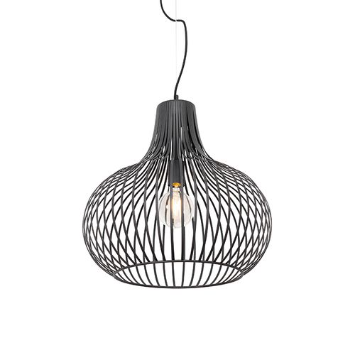 Suspension Moderne Noire 48 Cm - Sapphira