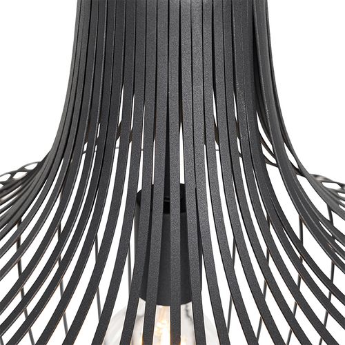 Suspension Moderne Noire 48 Cm - Sapphira