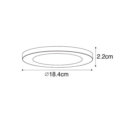 Spot Encastrable Ou En Saillie Blanc 18 Cm Avec LED 3 Niveaux Dim To Warm - Trans