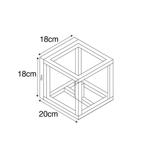 Applique Murale Industrielle Noire - Cage