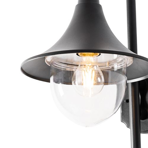 Applique D'extérieur Noire Ip44 Avec Détecteur De Mouvement - Daphné