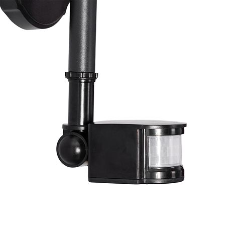 Applique D'extérieur Noire Ip44 Avec Détecteur De Mouvement - Daphné