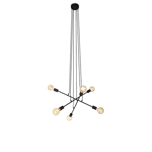 Suspension Moderne Noire 80 Cm 6 Lumières - Sydney