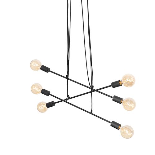 Suspension Moderne Noire 80 Cm 6 Lumières - Sydney