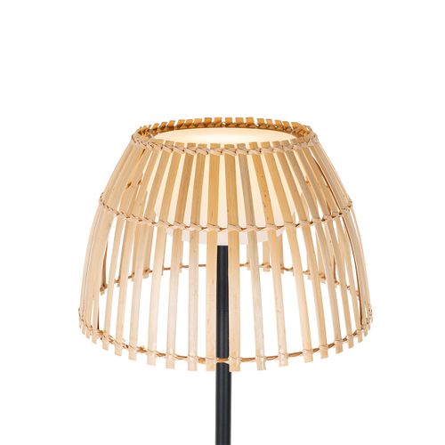 Lampadaire Rural Noir Avec Bambou Avec LED - Kaiser