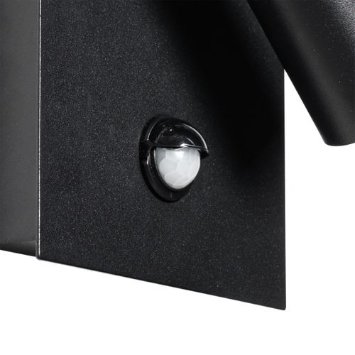 Applique D'extérieur Noire Avec Détecteur De Mouvement LED Ip54 - Simon