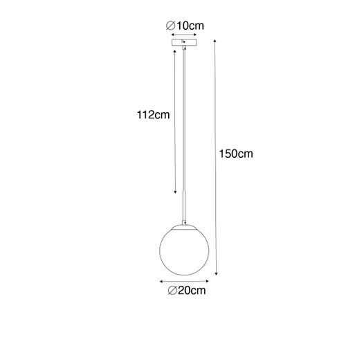 Lampe à Suspension Art Déco Noire Avec Verre Fumé - Flore