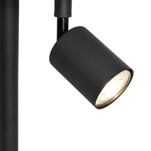 Lampadaire Noir Avec Intérieur Blanc Et Lampe De Lecture - Jelena