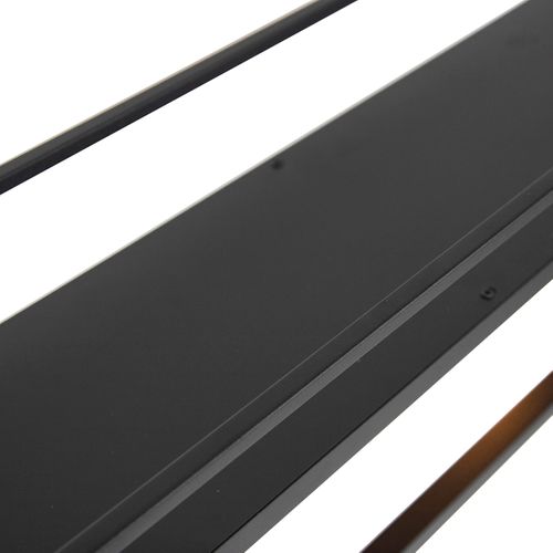 Suspension Industrielle Noire Avec Crémaillère 4 Lumières - Cage Rack