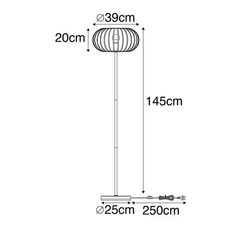 Lampadaire Design Marron Rouille - Johanna