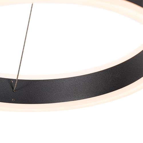 Suspension Noire Allongée Avec LED Dimmable En 3 Étapes 3 Lumières - Lyani