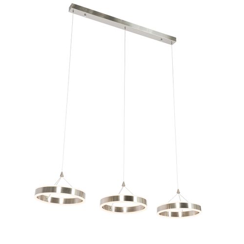 Lampe à Suspension Allongée En Acier Avec LED Dimmable En 3 Étapes à 3 Lumières - Lyani