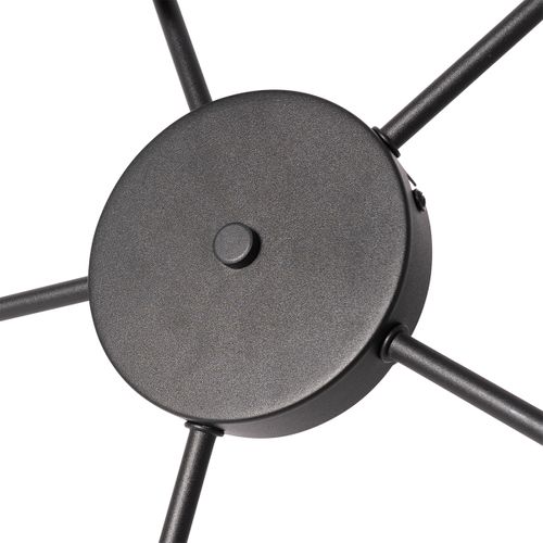 Plafonnier Noir Avec Intérieur Doré 5 Lumières - Multidrum