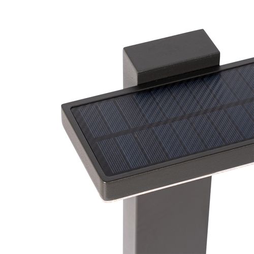 Poteau Extérieur Gris Foncé 80 Cm Avec LED Et Feu De Croisement Sur Solaire - Sunnie