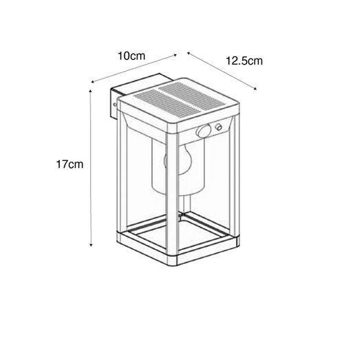 Applique D'extérieur Gris Foncé Avec LED Et Solaire - Sonne