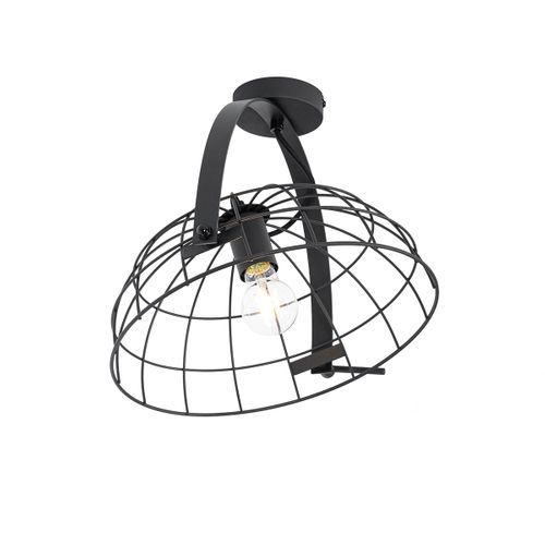 Plafonnier Industriel Noir 35 Cm Réglable - Hanze