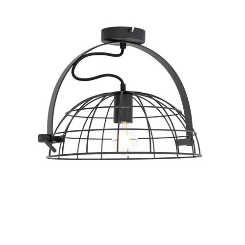 Plafonnier Industriel Noir 35 Cm Réglable - Hanze