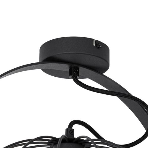Plafonnier Industriel Noir 35 Cm Réglable - Hanze