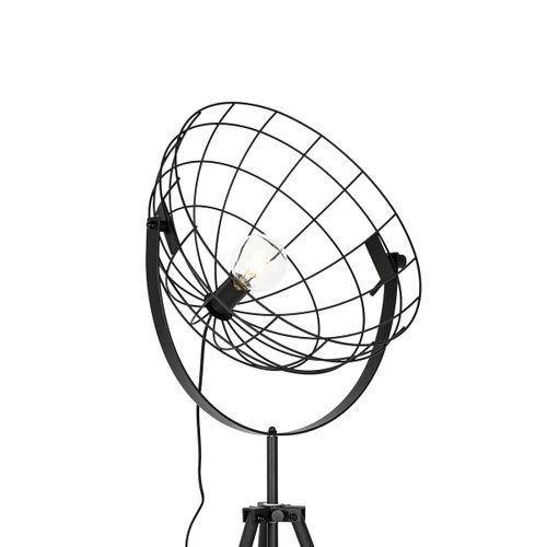Lampadaire Industriel Trépied Noir 50 Cm Orientable - Hanze