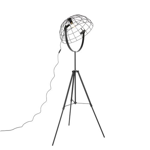 Lampadaire Industriel Trépied Noir 50 Cm Orientable - Hanze