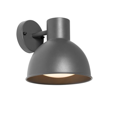 Applique D'extérieur Industrielle Gris Foncé Rond Ip44 - Natas