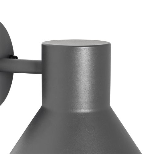 Applique D'extérieur Industrielle Cône Gris Foncé Ip44 - Natas