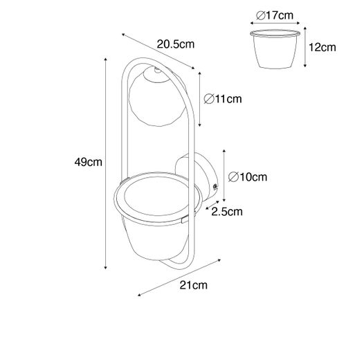 Applique Art Déco Or Avec Verre Blanc - Isabella