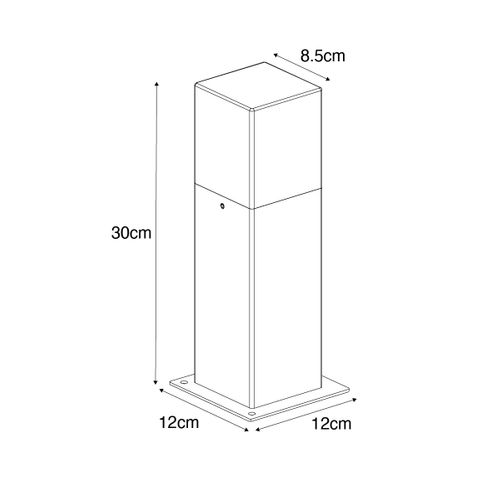 Lampe D'extérieur Sur Pied Moderne Grise 30 Cm Ip44 - Danemark