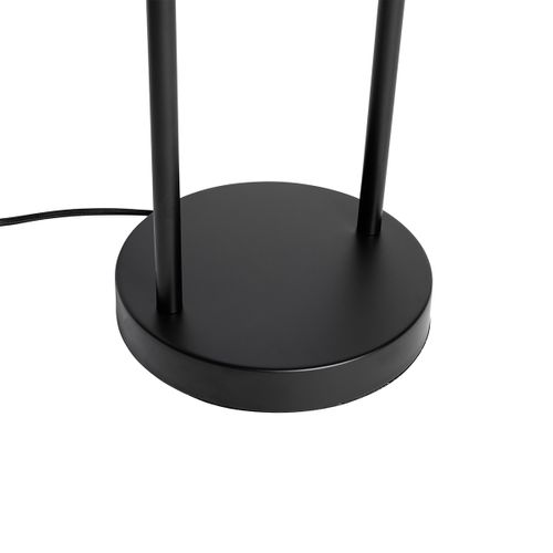 Lampe De Table Moderne Noire Avec Verre Fumé - Stavelot