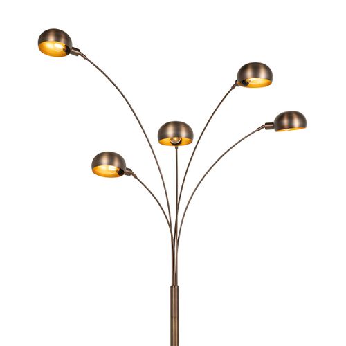 Lampadaire Design Bronze Foncé Doré 5 Lumières - Sixties Marmo