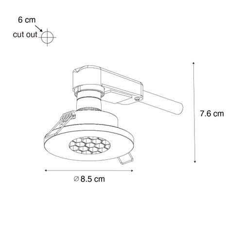 Spot Encastrable Pour Salle De Bain Moderne Doré Ip54 - Shed Honey