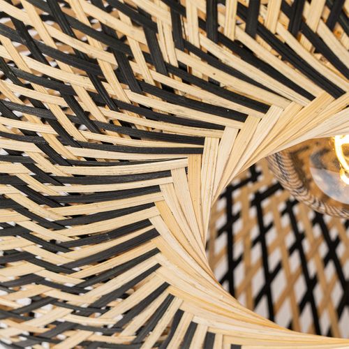 Plafonnier Oriental Bambou Noir 50 Cm - Ostrava