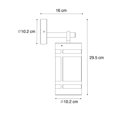 Applique D'extérieur Industrielle Marron Rouille Ip44 - Ruben