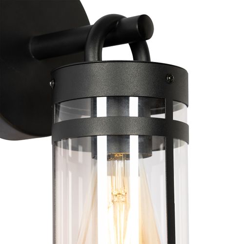 Applique D'extérieur Noire Ip44 Capteur Lumière-obscurité - Ruben