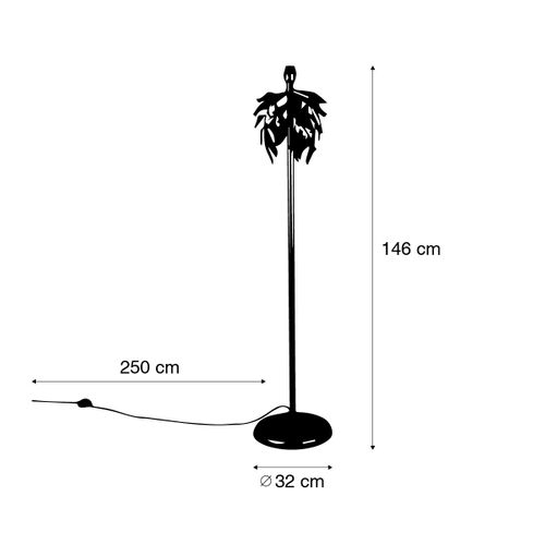 Lampadaire Vintage Or Antique 32 Cm Sans Abat-jour - Tilleul