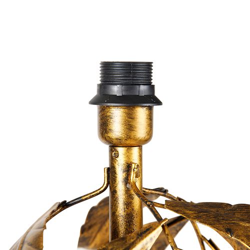 Lampadaire Vintage Or Antique 32 Cm Sans Abat-jour - Tilleul