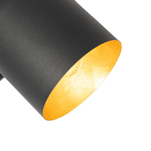 Lampadaire Moderne Noir Et Doré Orientable - Morik