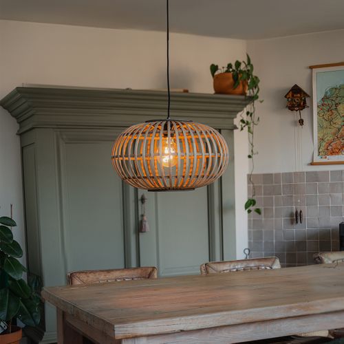 Lampe à Suspension Orientale Bambou 44 Cm - Amira