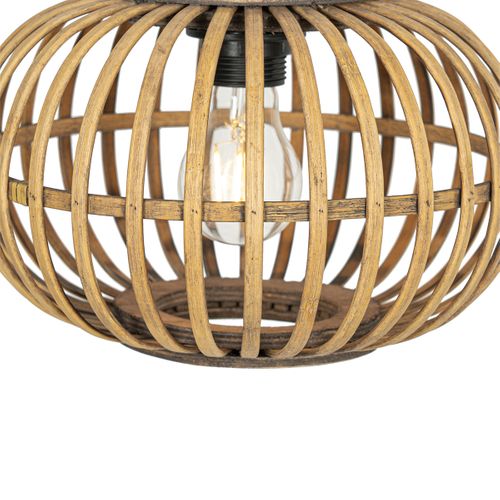Suspension Orientale Bambou 3 Lumières Ronde - Amira