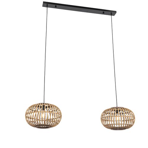 Suspension Orientale En Bambou 2 Lumières - Amira