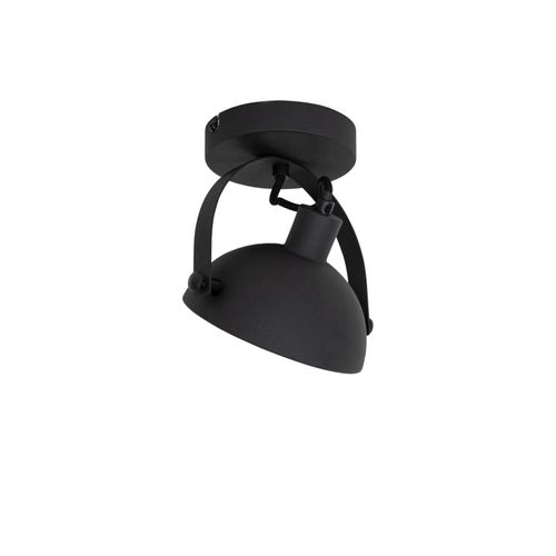 Plafonnier Industriel Noir Et Doré 15 Cm Orientable - Magnax