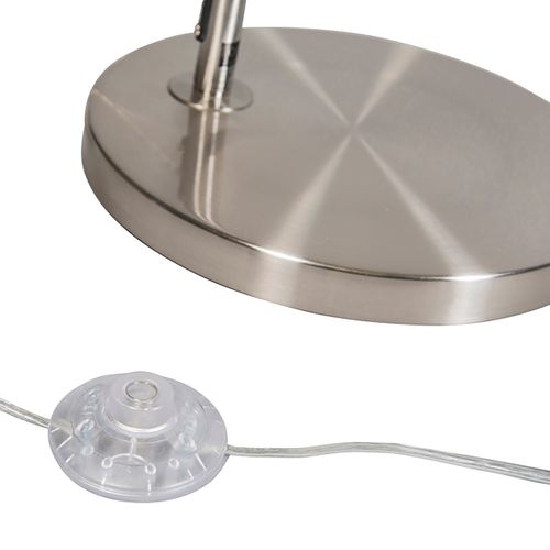 Lampe à Arc Intelligente En Acier Avec Abat-jour En Tissu Blanc, Y Compris Wifi A60 - Arc Basic