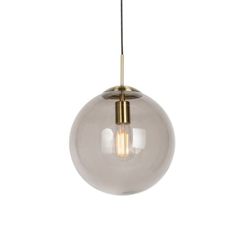 Lampe Suspendue Intelligente En Laiton Avec Verre Fumé 30 Cm Avec Wifi St64 - Ball