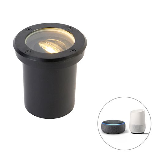 Spot De Sol Extérieur Intelligent Noir Réglable Avec Wifi Gu10 - Delux