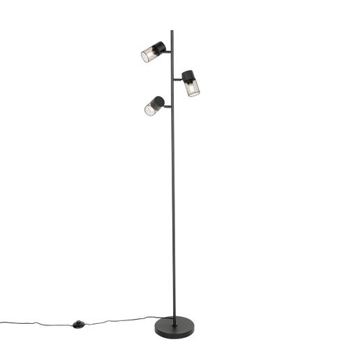 Lampadaire Industriel Noir 3 Lumières - Jim