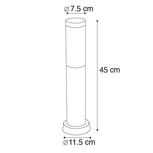 Lampadaire D'extérieur Intelligent Anthracite 45 Cm Avec Wifi P45 - Rox