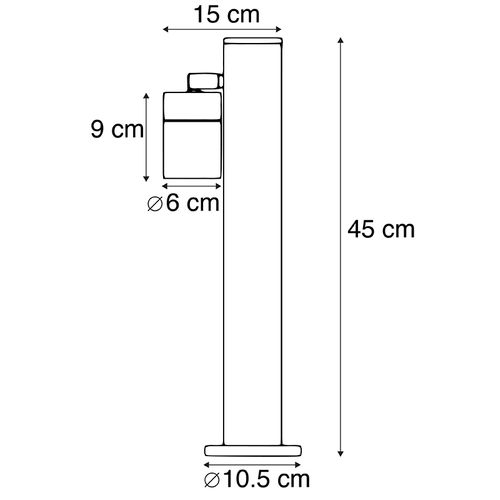 Lampe D'extérieur Intelligente Noire 45 Cm Réglable Avec Wifi Gu10 - Solo