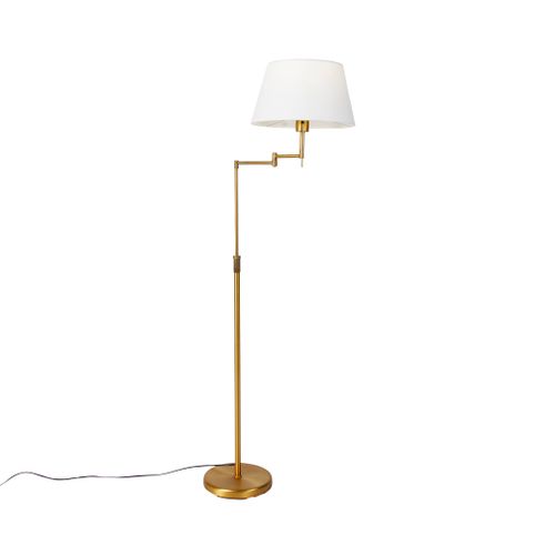 Lampadaire Intelligent Bronze Avec Abat-jour Blanc, Avec Wi-fi A60 - Ladas Deluxe
