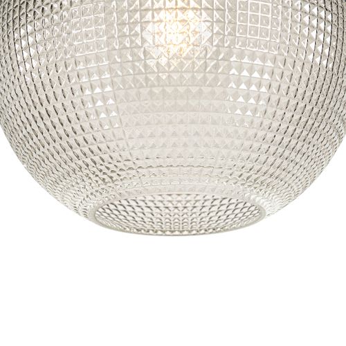 Lampadaire Design Noir Avec Verre Fumé - Chico